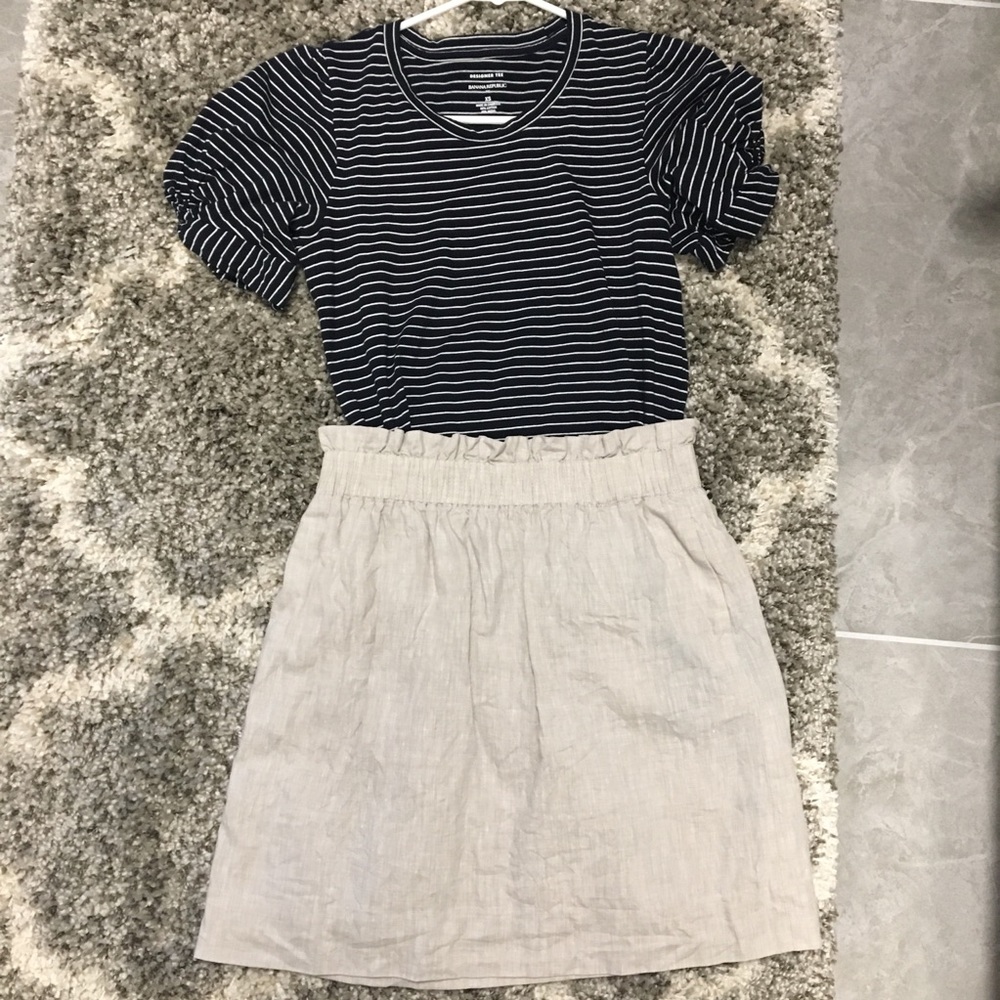 J. Crew linen skirt with pockets